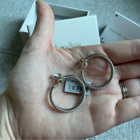 David Yurman Jewelry - NWT David Yurman Hoop Earrings